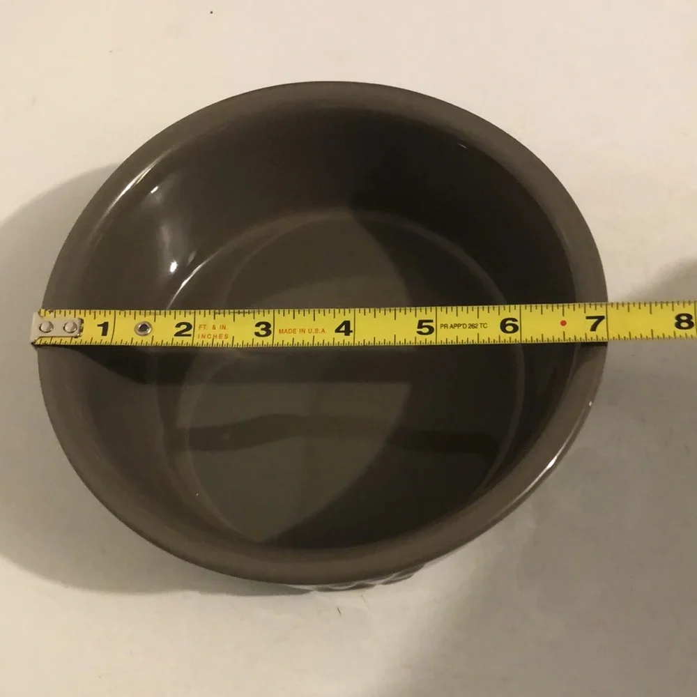 Ceramic Dog Bowl: Olive color